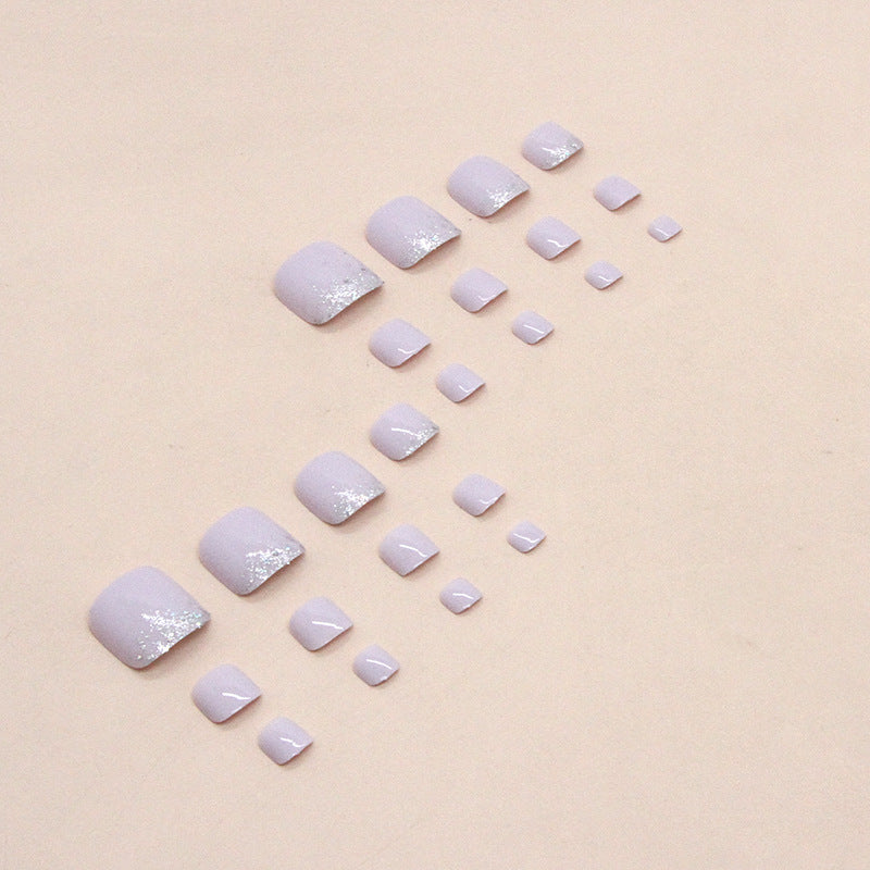 Wholesale Solid Color Glitter Foot Nail Stickers